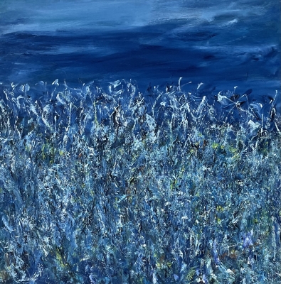 Geheimnisvoller Nachthimmel, 50x50cm, 2019/2022